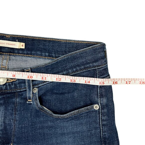 Levi’s Women’s Classic Fit Straight Leg Jeans Blue Mid Rise Stretch Denim Size 4 - Picture 5 of 16